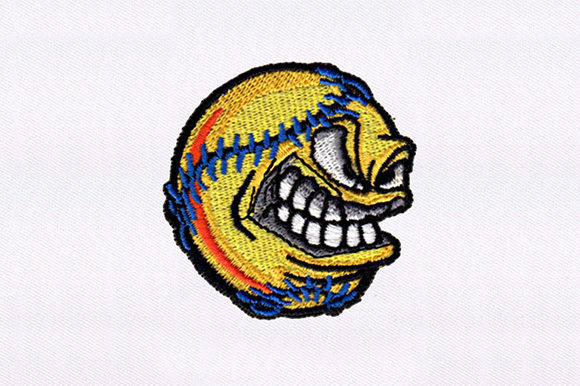 Getting a Feel for the Frantic Baseball Embroidery Design