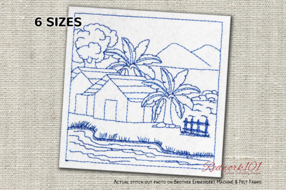 Small Village House with River Redwork: A Seller's Review