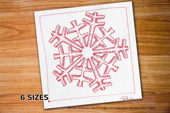 Snowflake Lineart Redwork: A Seller’s Review