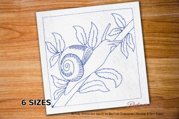 White Garden Snail Redwork: A Designer's Review